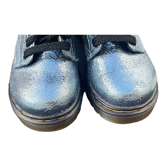Dr. Martens Boots Girls Size 7 Euro 23, UK 6  Metallic Glitter Lace Up Side Zip - Picture 6 of 12
